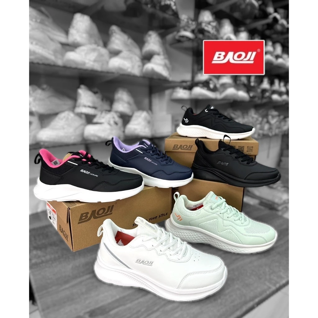 👟BAOJI บาโอจิ รองเท้าผ้าใบ หนัง ทรงสวย น้ำหนักเบา ใส่สบาย รองเท้าขาว ผ้าใบสีขาว BJW1016, BJW849, BJW1064