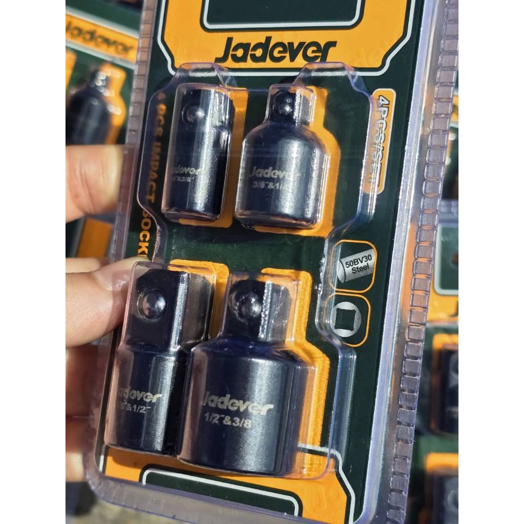 ข้อลด + ข้อเพิ่ม ลม 4 ตัวชุด รุ่น JDMS6404 ( 4 Pcs Impact socket adapter set ) JADEVER ราคา ถูกที่สุด ดีลบีเคเค แกลเลอรีภาพที่ 2