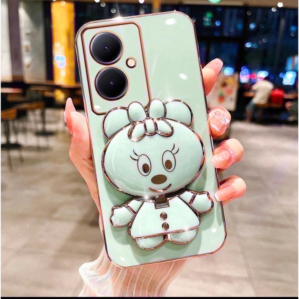 เคส สำหรับ Realme Note60 60X Realme C61 C63 C65 C71 C85 เคส มินนี่ กระจก ตั้งได้ เคสน่ารัก สีพลาสเทล