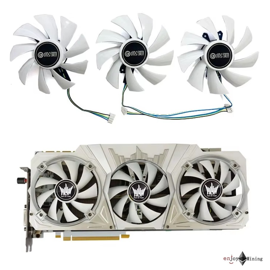 พัดลมการ์ดจอ Galax GeForce GTX 1060 1070 1080 1080TI HOF Limited Edition OC Graphics Card Fan GA92S2