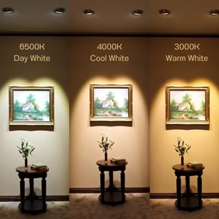 Lamptifyไฟฝังฝ้า ไฟดาวน์ไลท์ Downlight Colour Switch 5 นิ้ว 9 w 3 เเสง แสงขาว แสงคูลไวท์ แสงเหลือง แบบบางพิเศษ 3 แสง 9w