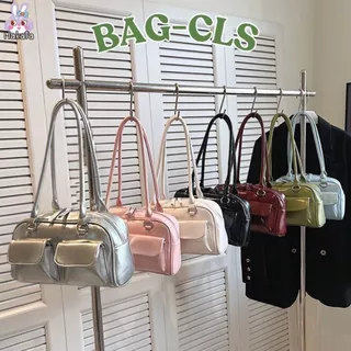 BAG-CLS 🍄‍🟫 กระเป๋าหนังแฟชั่น สะพายไหล่ หนังเรียบ สีสวยคลาสสิค สไตล์เรียบหรู ช่องเก็บของเยอะ สินค้าพร้อมส่ง