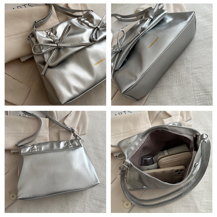 BAG-BSR🍑กระเป๋าแฟชั่นสไตล์เกาหลี ใบเล็กน่ารัก กระเป๋าสะพายข้าง สีพาสเทล ใส่ของได้เยอะ แต่งโบว์น่ารัก 🍑