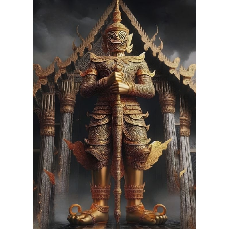 รูปโปสเตอร์ ้ยักษ์ ไม่มีกรอบ ติดผนัง ภาพมงคล เสริมฮวงจุ้ย ตกแต่งบ้าน ขนาด A3