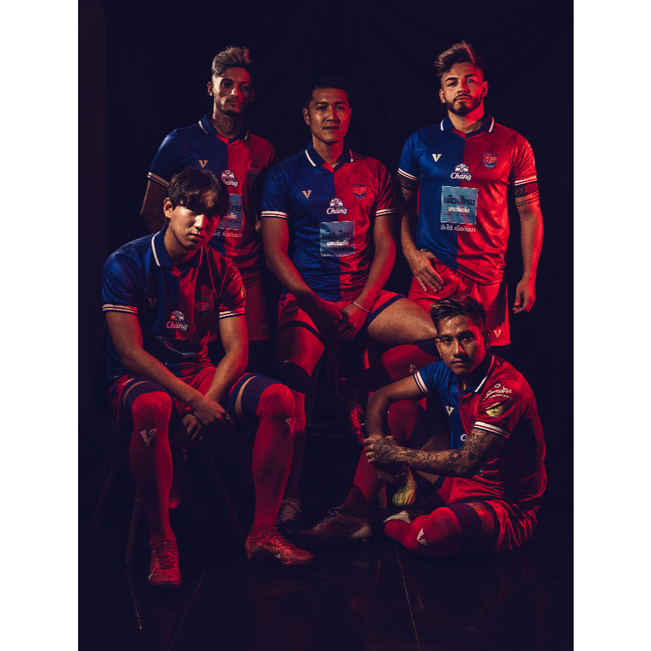 VOLT - เสื้อแข่ง เสื้อกีฬา เหย้า ตราด เอฟซี สีแดง น้ำเงิน TRAT FC HOME RED JERSEYS 2024/25