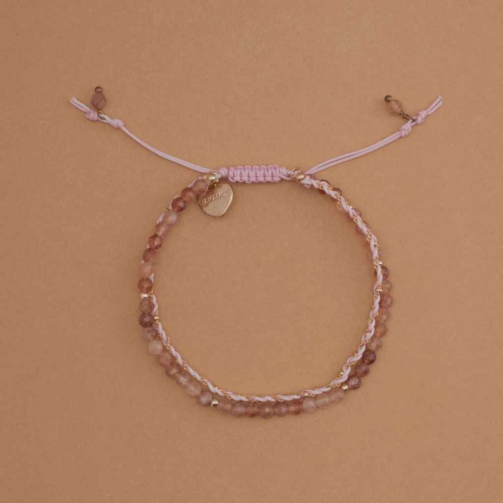 STRAWBERRY QUARTZ-LUCKY STONE BRACELETS