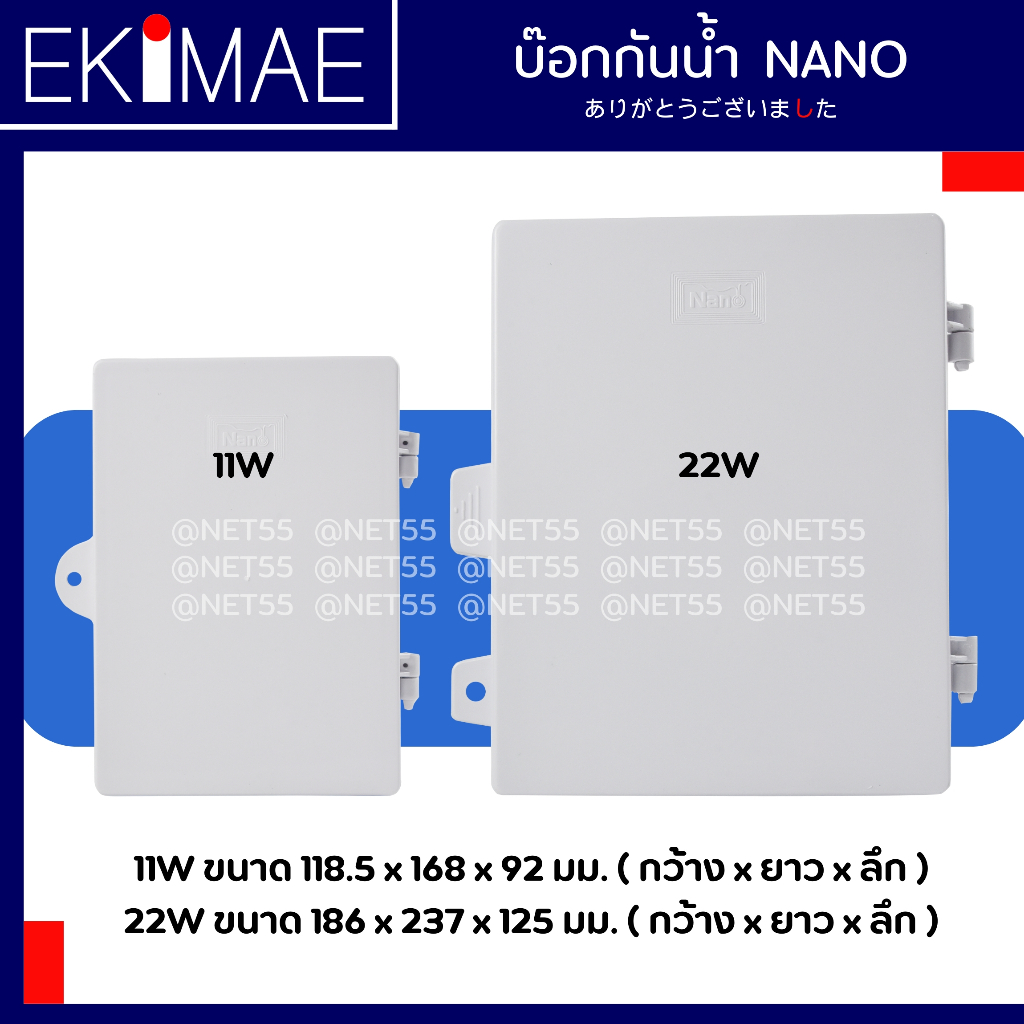 บ๊อกพลาสติกกันน้ำ สีขาว NANO นาโน แท้ 100% คุณภาพสูง บ๊อก บ๊อกพลาสติก บ๊อกกันน้ำ