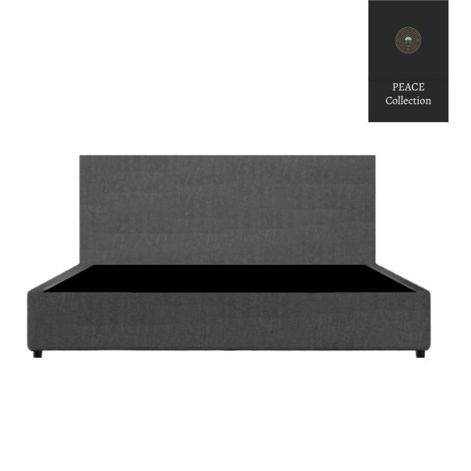 PeaceCollection ฐานเตียง เตียงนอน+หัวเตียง โครงไม้เต็ง แข็งแรง ทนทาน ใช้งานได้นาน6 ฟุต 5 ฟุต 3ฟุตครึ่ง