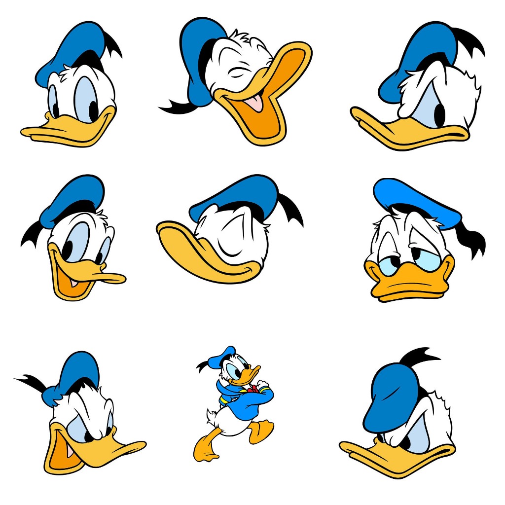 ตัวรีดติดผ้ าDonald duck รวมน้องๆโดนัลดั๊ก   เป็ดหมวกฟ้าน่ารักๆ  (159) 161set.A  DIY Patches