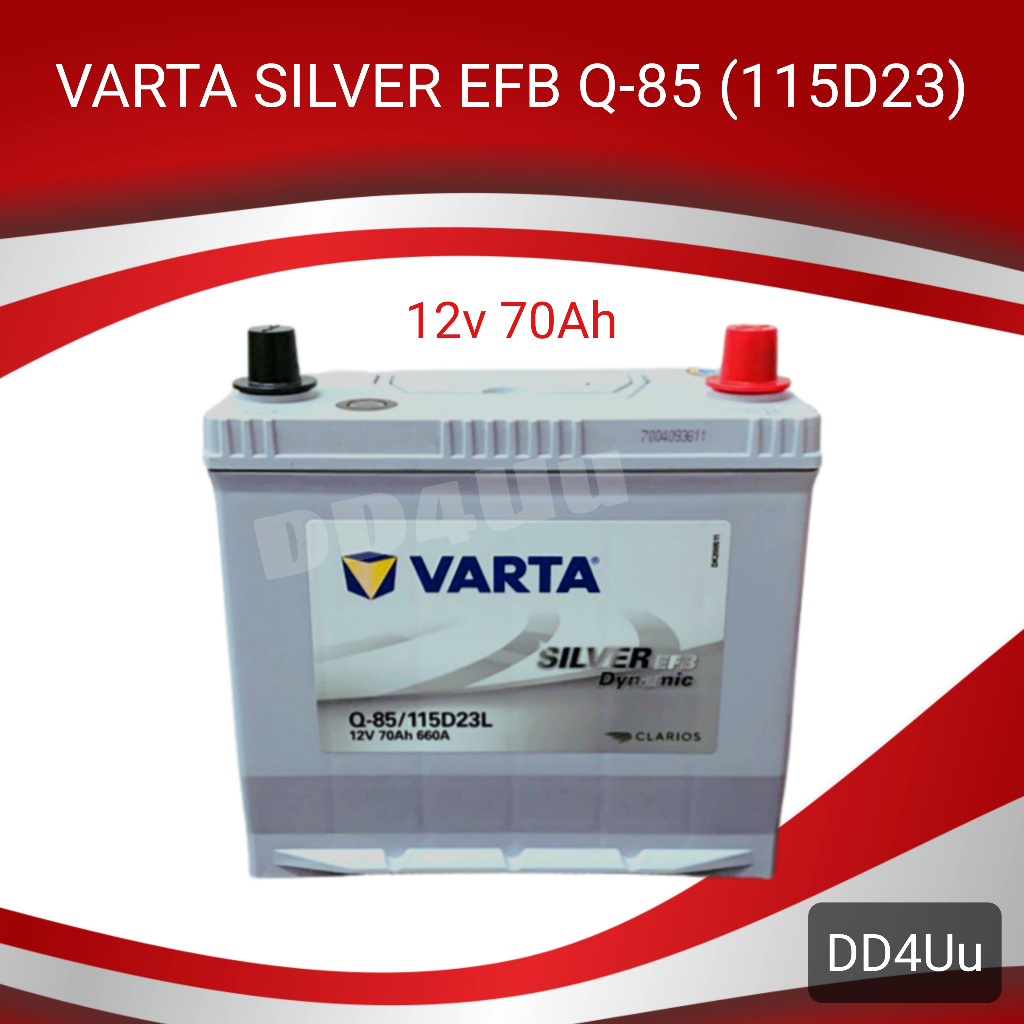 แบตเตอรี่รถยนต์ VARTA Silver Dynamic EFB Q-85 (115D23) แท้100% ผลิตจากประเทศเยอรมันนี (ไม่ใช่รุ่นที่