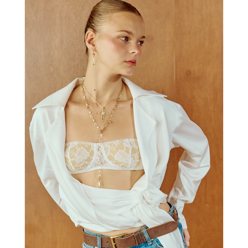 Valleydarley - สร้อยคอโซ่ Virgin Heart Cross Chain