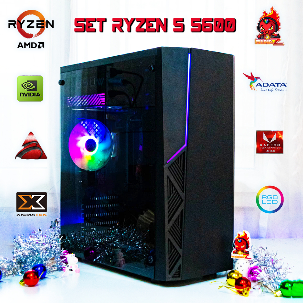 มีโค้ดลด1000 Comset Ryzen 5 5600 RX 580 6600 RTX 3050 4060 Ti คอม เล่นเกม เลือกแบบได้