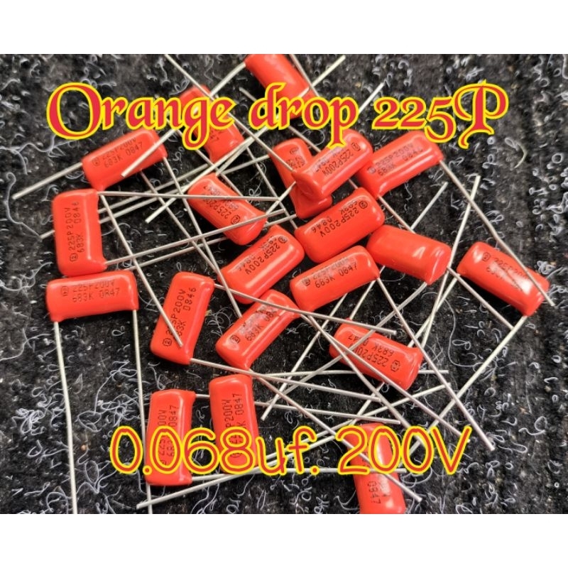 Guitar Capacitor Orange drop 225P 0.068uf. 200V (1 Pcs.)