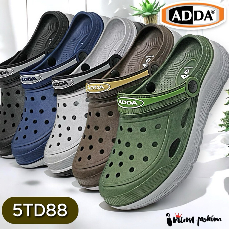 NFshoes Adda แอ๊ดด้า รุ่น 5TD88 55U18-M1 รองเท้าแตะลำลอง แบบสวมหัวโต ไซส์ 7-10