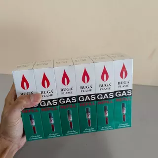 แก๊สกระป๋องเติมไฟแช็ก 50 กรัม BUGA GAS REFILL (ขายส่ง ยกโหล)