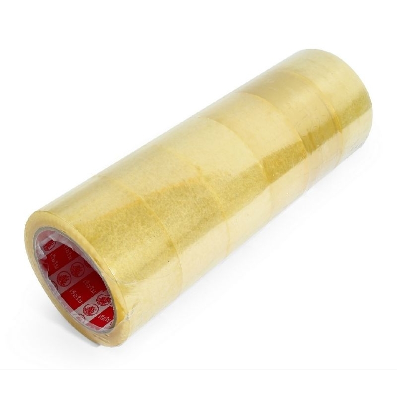 ตราเรือใบ *ราคาต่อ1แถว* เทปปิดกล่อง OPP สีใส กว้าง 2 นิ้ว ยาว 90 หลา (82 เมตร) เหนียว ทนทาน R131-003