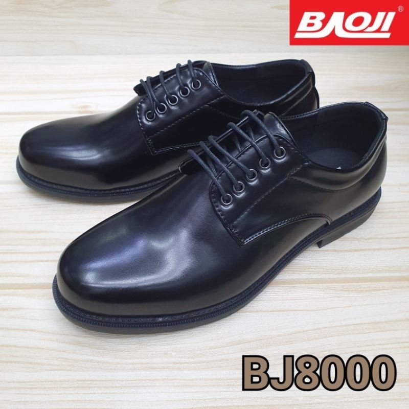 Baoji BJ8000 รองเท้าคัทชูชายผูกเชือกสีดำ ไซส์ 41-46