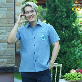 เสื้อปฏิบัติการ ตรวจการ ซาฟารี อาสาสมัคร กระทรวงสาธารณสุข ประจำหมู่บ้าน ผ้าโอซาก้า ชาย คอเชิ๊ตปก ทรงสวย พร้อมส่ง 🧡🧡🧡