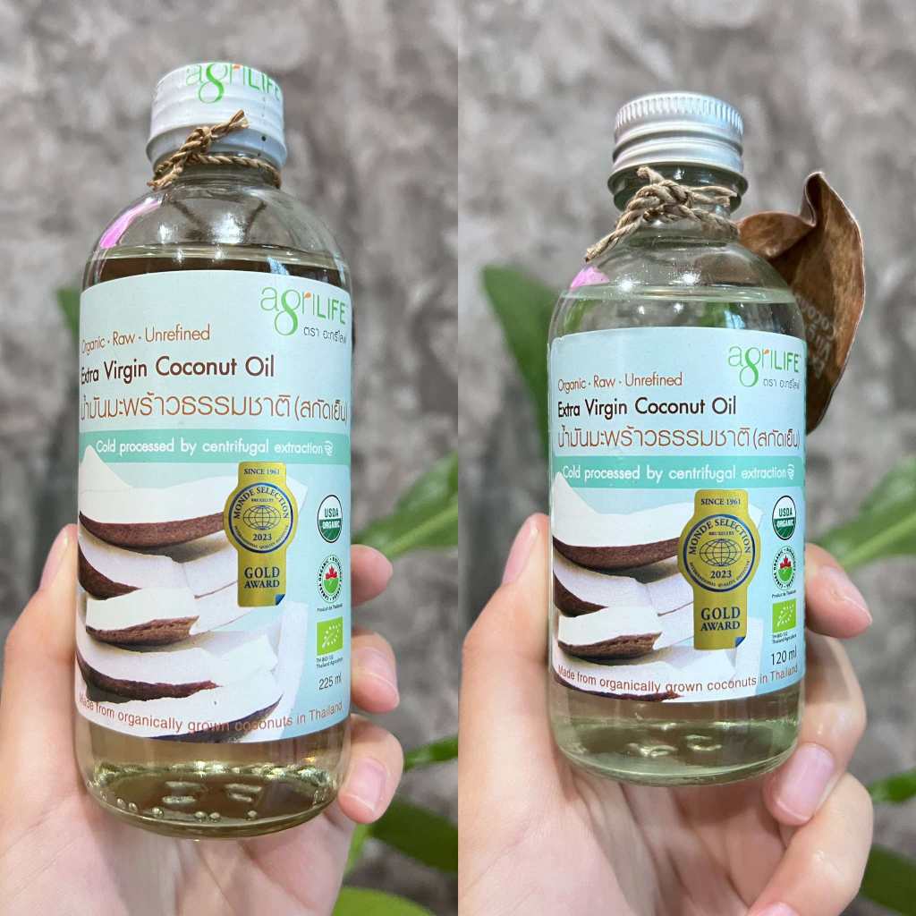 น้ำมันมะพร้าวสกัดเย็น Agrilife Organic Extra Virgin Coconut Oil.