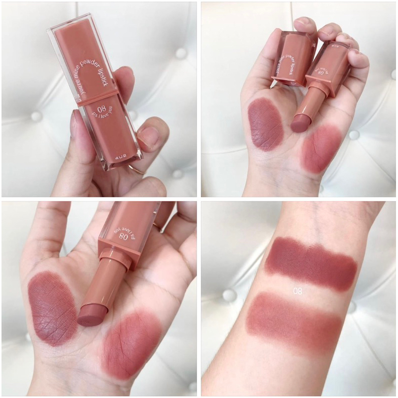 ลิป 4U2 You’re mind รุ่นใหม่ สี 08 คือที่สุดคุณหนูคุณใจ ชมพูตุ่นๆนัวๆละมุนไม่ไหวว เป็นลิปเนื้อแป้ง ซ