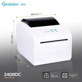 Gprinter เครื่องพิมพ์ฉลากสินค้า GS2408DC เครื่องปริ้นใบปะหน้า บาร์โค้ด ปริ้นเตอร์ Thermal Printer