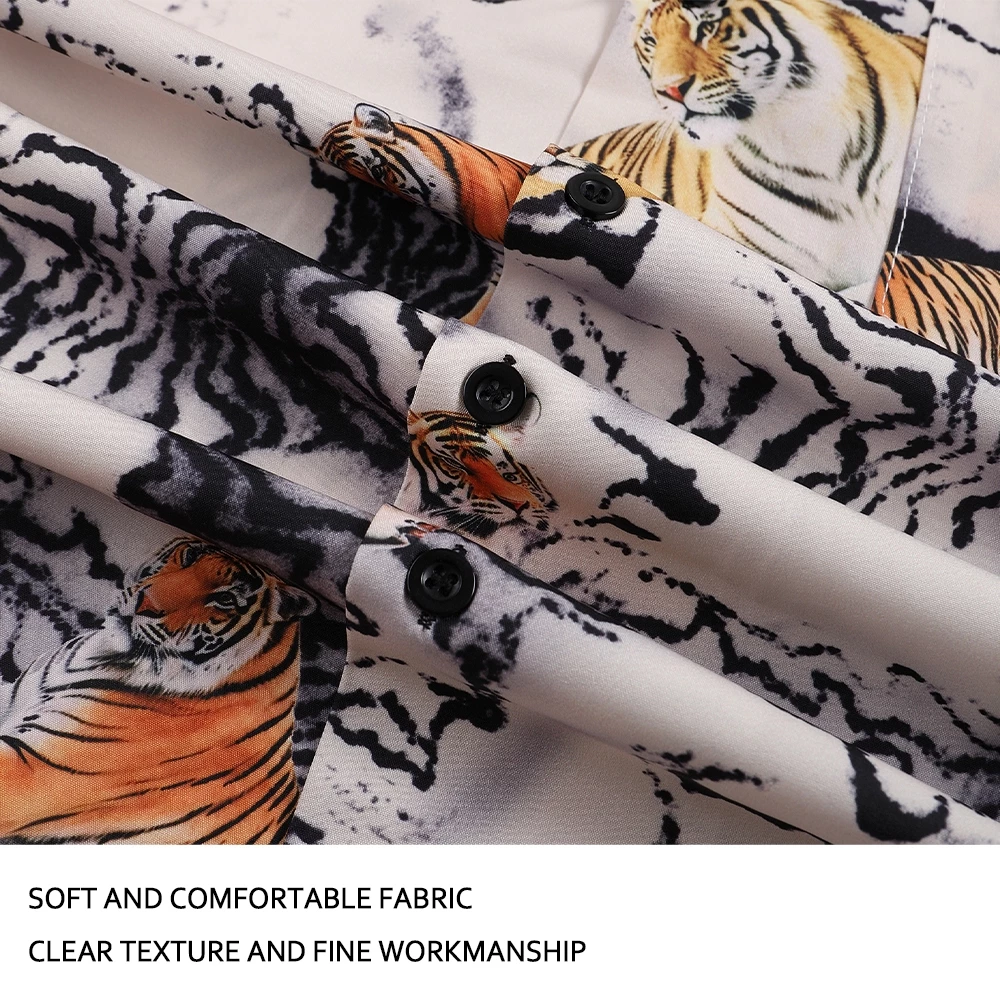 HBUH Hawaii Shirt เชิ้ตลายดอกไม้แขนสั้น ทรงหลวม สไตล์ฮาวาย thumbnail 5