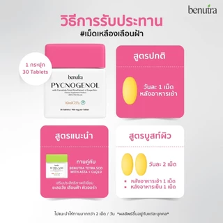 Benutra PYCNOGENOL บีนูทร่า พิกโนจีนอล บูสท์ผิว 1 กระปุก มี30 เม็ด