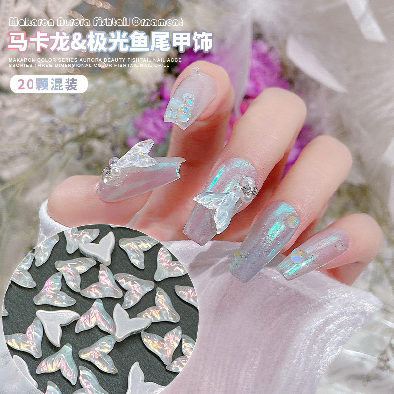 NEw!! อุปกรณ์แต่งเล็บ เรซิ่นหางเงือก สีเมอเมดสวยๆ แพคคละสี