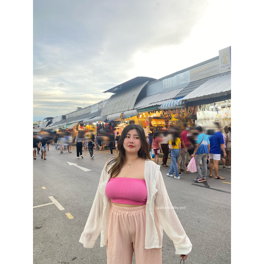 Cherry crop เกาะอกสายฝ. เกาะอกครอปสาวอวบ | plussizeby.yuti