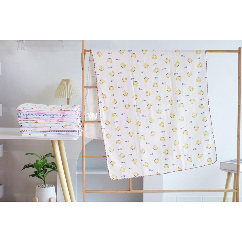 ผ้าขนหนูเด็ก ผ้าสาลูทอหนา 3 ชั้น เนื้อผ้าสาลู ผ้าห่อตัว ขนาด 60x120cm. ยิ่งซัก ยิ่งนุ่ม ผ้าไม่แข็ง ราคา ถูกที่สุด ดีลบีเคเค แกลเลอรีภาพที่ 4