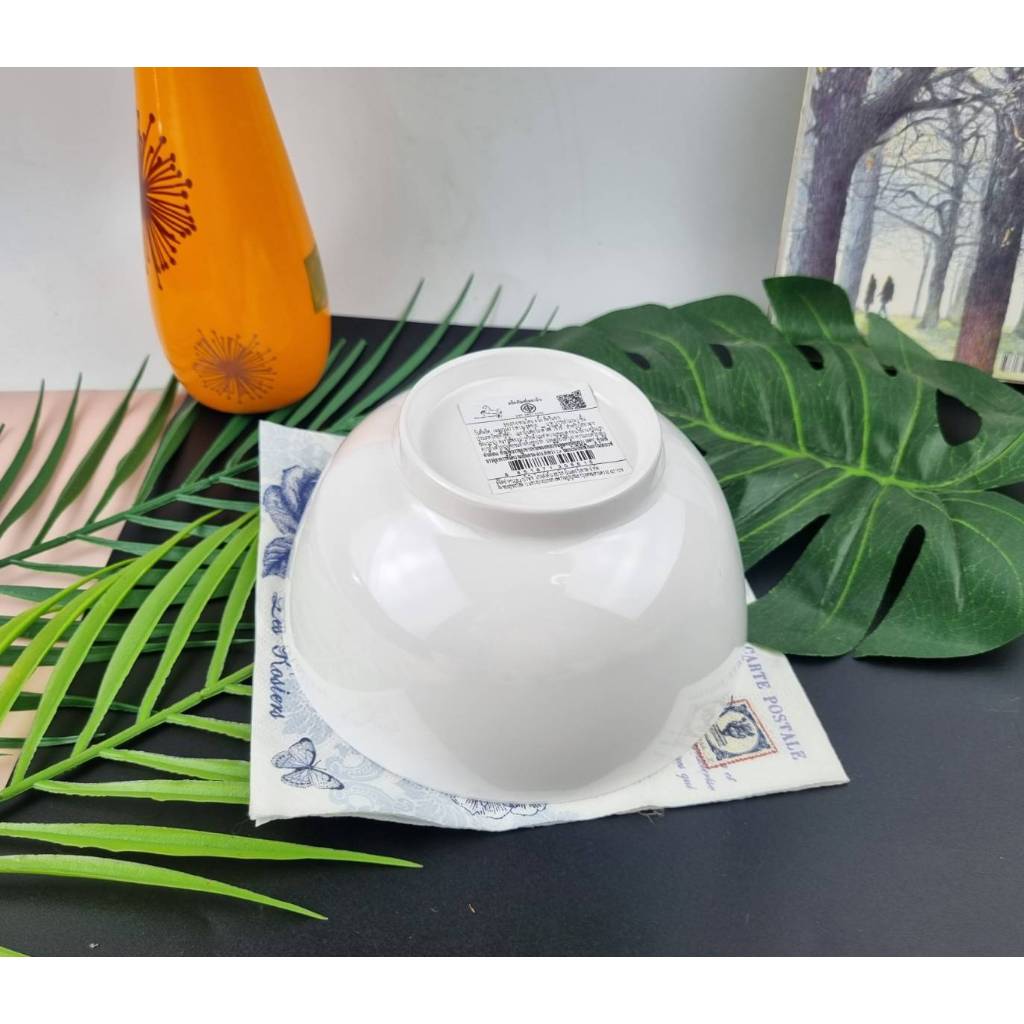 ชามมลามีน สีขาวครีม ชุด6ใบ - รูปที่ 2