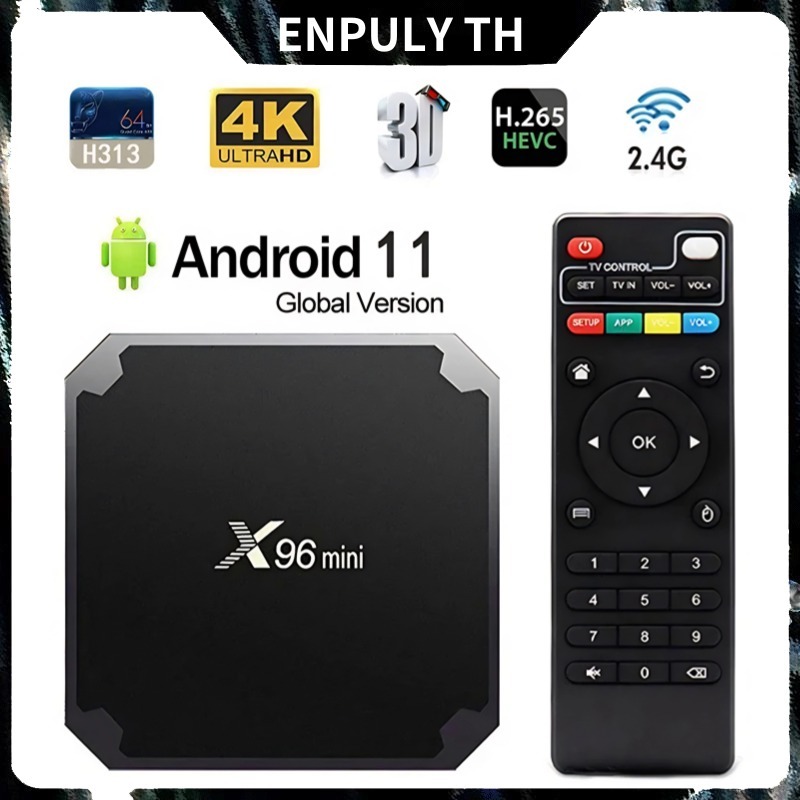 กล่องทีวี X96 Mini 4G WiFi Allwinner H313 Quad Core 2GB 64GB HDMI 2.0 4K 3D H.265 เครื่องเล่นสื่ออัจฉริยะ Android 11.0