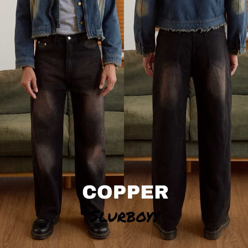 SLURBOYY Copper Jeans กางเกงยีนส์ขากระบอก เฟดคู่ (P0050)