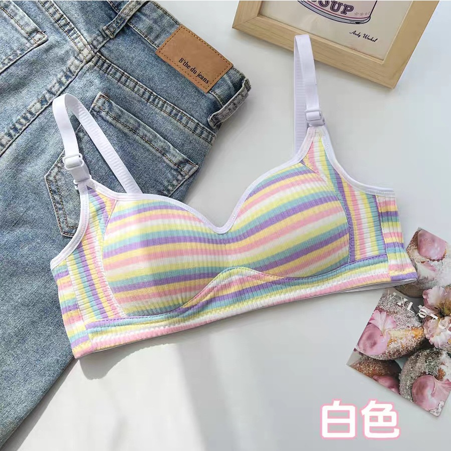 ชุดชั้นในผู้หญิง สีหวาน สีสายรุ้งพาสเทลสดใส รหัส 03