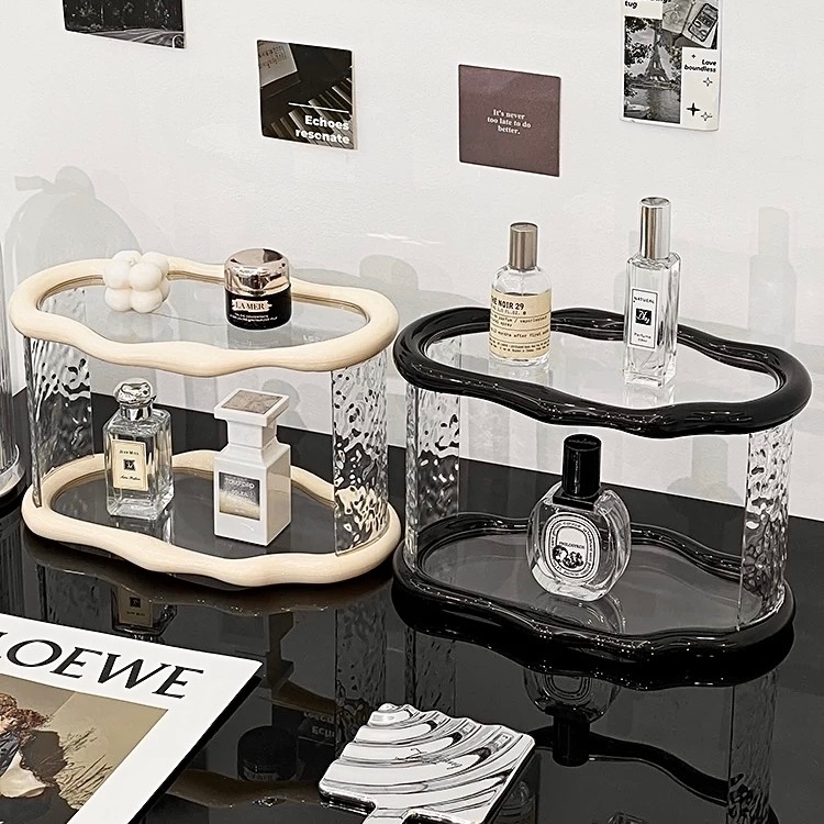 เครื่องสำอางค์ ชั้นวางแก้ว ชั้นวางของ ชั้นวางแก้ว ที่วางน้ำหอมสำหรับตกแต่งบ้าน ของแต่งโต๊ะ Onesuper - รูปที่ 2