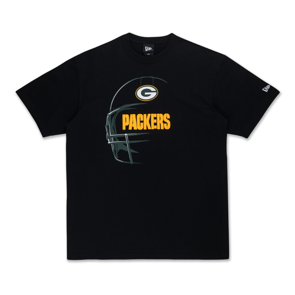 NEW ERA เสื้อยืดแขนสั้น รุ่น GREEN BAY PACKERS NFL BLACK OVERSIZED SHORT SLEEVE T-SHIRT