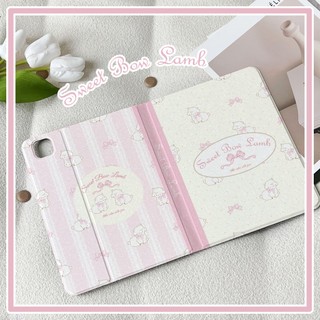 💫พร้อมส่ง💫เคสไอแพด Gen9 Sweet Bow Lamb Air5 เคสiPad Gen8 Air4 Case iPad มีที่เก็บปากกา Air6/7 Gen11