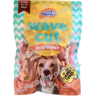 9001 Novee WAVE CUT DUO JERKY CHICKEN&LAMB ขนมสุนัข ขนมหมา โนวี่ เวฟคัท ดูโอ้ เจอร์กี้(กลิ่นแกะ) 175กรัม **1แถม1 138บาท