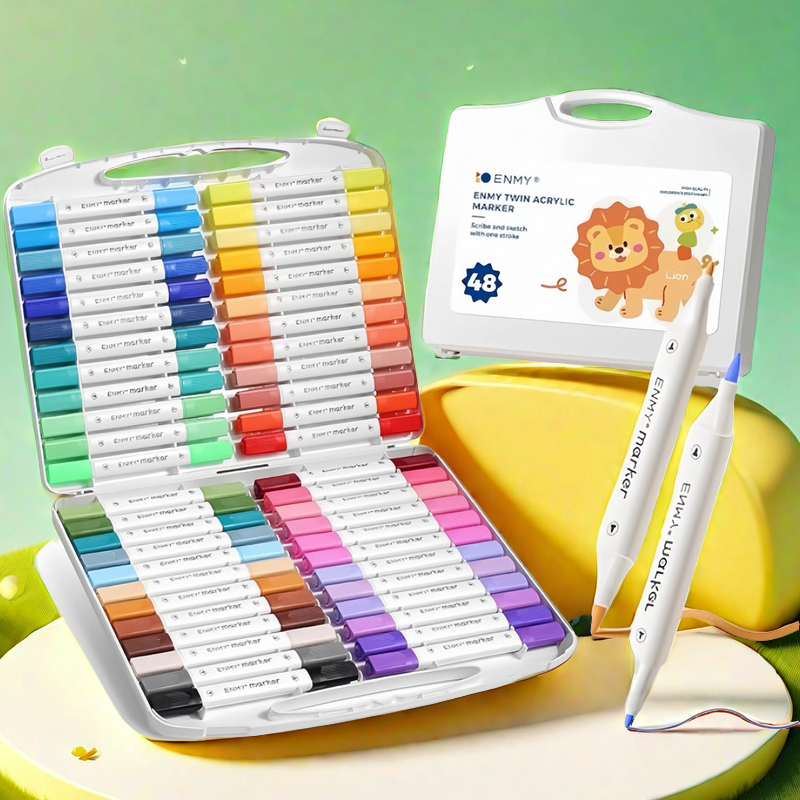 ปากกาอะคริลิค Acrylic marker pen ปากกาสี ปากกามาร์กเกอร์อะคริลิค สีเมจิก ปากกาเพ้นท์ พู่กันสำหรับเด็ก ง่ายต่อการขัด