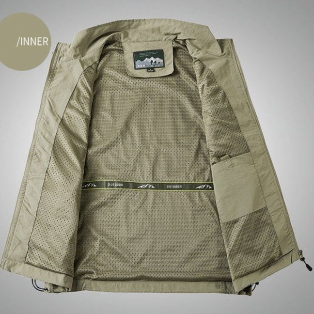ZITY🔔เสื้อกั้ก ทหาร เสื้อแขนกุดชายเสื้อกั๊กกลางแจ้งสบาย ๆ น้ำหนักเบาระบายอากาศกันน้ำ M-5XLฤดูร้อน