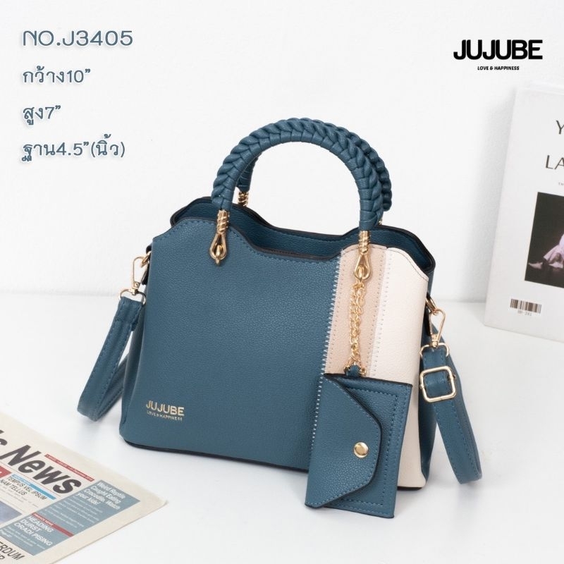 A012 (พร้อมส่งในไทย) JUJUBE กระเป๋าสะพายไหล่ กระเป๋าถือ กระเป๋าสะพายไหล่  จุของได้เยอะ มีช่องเปิดหลา