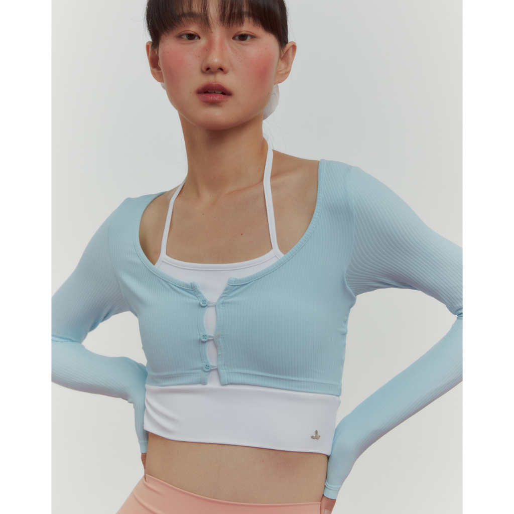 when.we.stretch - Flow Cardi Top เสื้อออกกำลังกายแขนยาวพร้อมฟองน้ำในตัว
