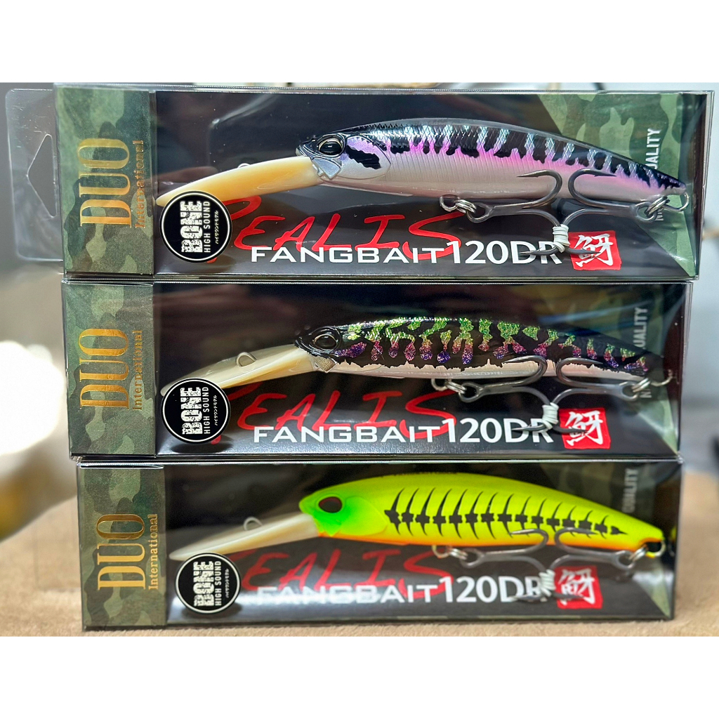 เหยื่อปลอม DUO REALIS FANGBAIT 120DR BONE HIGH SOUND ลิ้นขาว MADE IN JAPAN