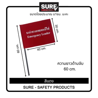 [ออกใบกำกับภาษีได้] ธงอพยพหนีไฟ ธงอพยพ ธงนำทาง ธงซ้อมหนีไฟ 30*40 ซม. (พร้อมส่งในไทย/รวมVatแล้วค่ะ)