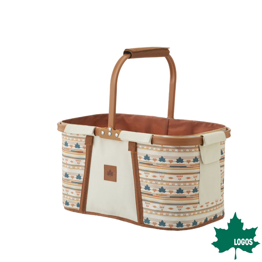 LOGOS Foldable Basket (Navajo) ตะกร้าแคมป์ปิ้ง พับได้