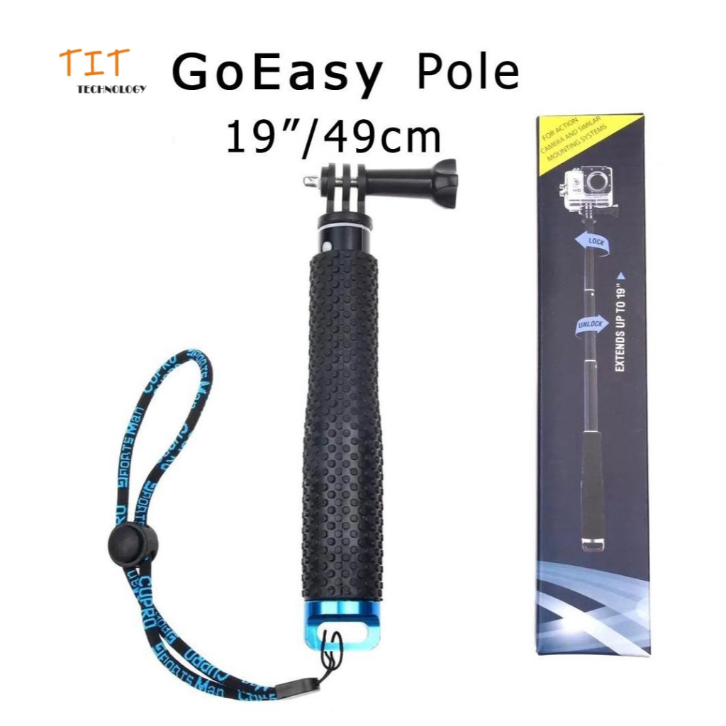 19"inch/49cm GoPro Selfie stick Handheld Monopod GoEasy Pole 19" นิ้ว / 49 ซม GoPro เซลฟี่แบบใช้มือถือ GoEasy Pole