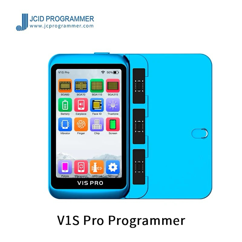 Jcid JC V1S Pro Programmer สำหรับ BGA110 BGA315 เขียนแนน ฮาร์ดดิสก์เขียนและอ่านรหัสหน้าจอสีม่วงเครื่องมือซ่อมแซม ID