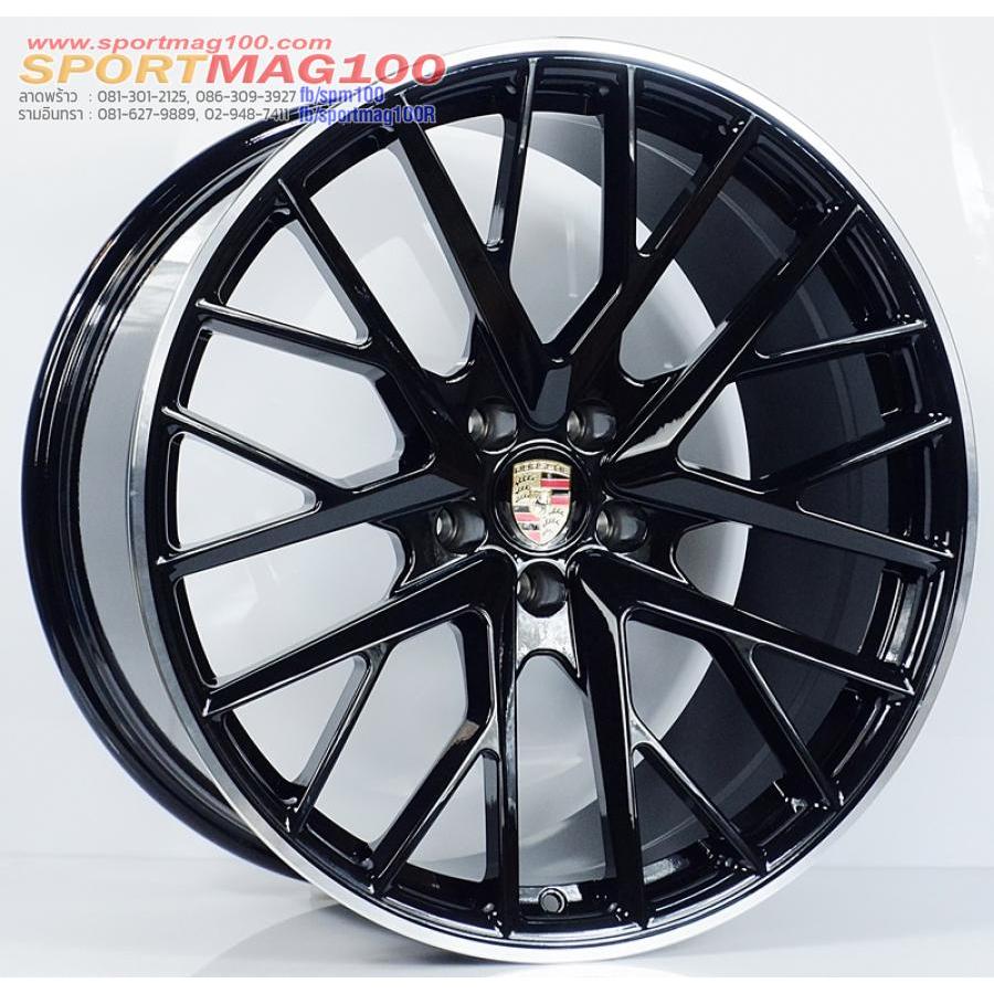 ล้อแม็กซ์ FORGED Porsche D5018 สีดำขอบเงา หน้า9 หลัง10 20นิ้ว 5รู112 ET26/19 [21511]