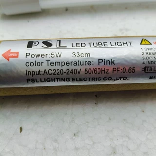 PSL T8 หลอดไฟ LED TUBE LIGHT สำหรับฝาปิดตู้ปลา ไฟสีชมพูู มี 3 ขนาด