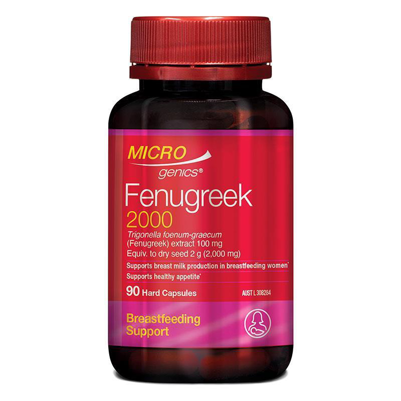 (พร้อมส่ง)Microgenics Fenugreek 2000 90 แคปซูล เพิ่มน้ำนมแม่